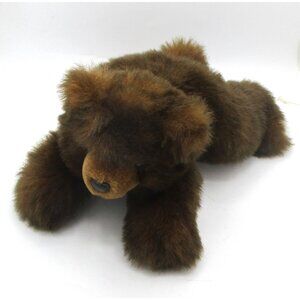 Purr-Fection MJC Plush Stuffed Bear Brown Floppy Cuddly Toy Soft Fur 14"